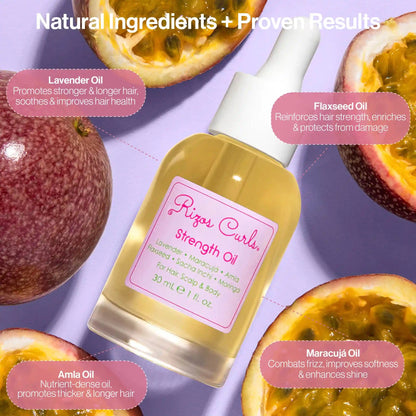 Strength Oil for Hair, Scalp & Body: Fortifying Flaxseed & Lavender for Growth